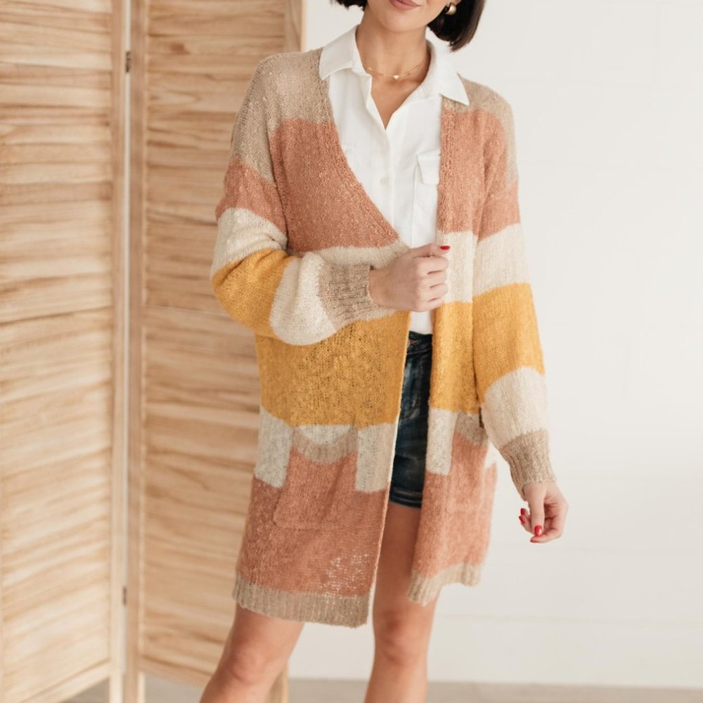 Sheer And Classic Cardigan In Mauve